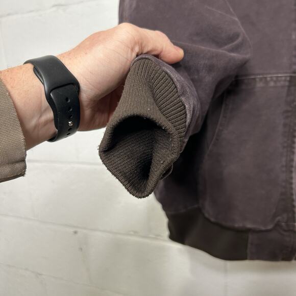 Y2K Carhartt Quilted Hooded Active Jacket “Dark Brown” WJ130 - Picture 7 of 11